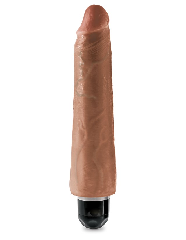 Stiffy 23 cm Vibrerende Dildo - Solbrun