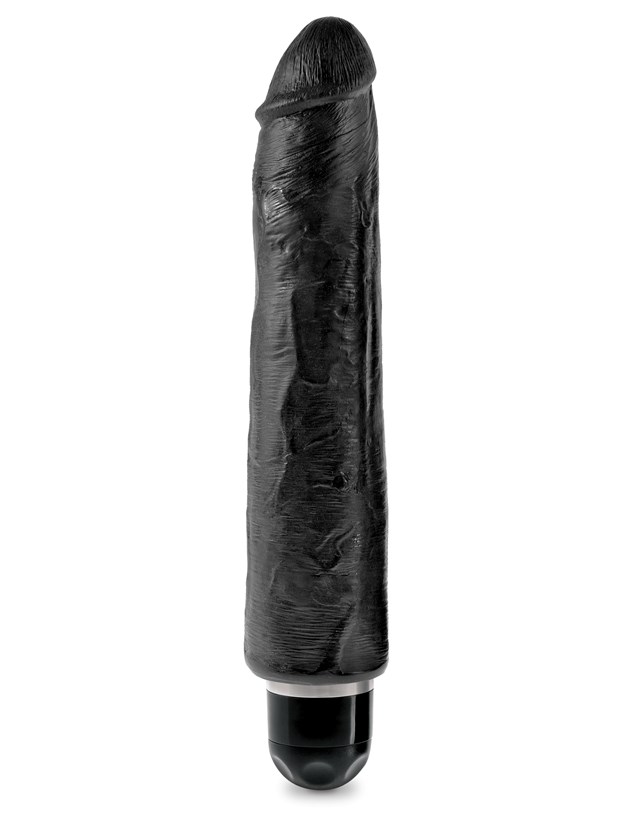 Stiffy Vibrerende Dildo 25 cm - Sort