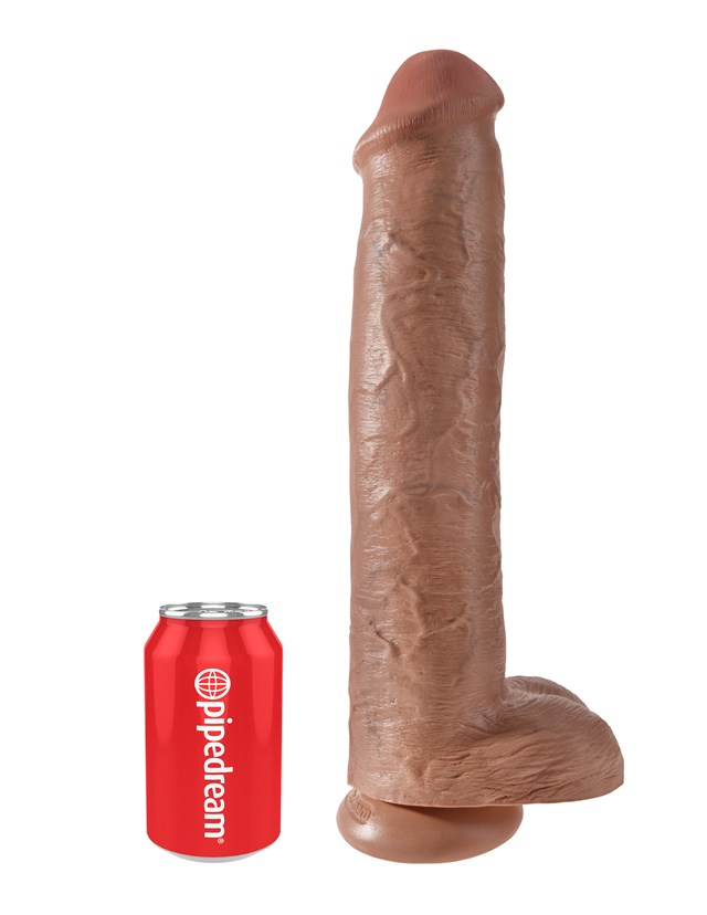 Dildo med Pung 42 cm - Solbrun