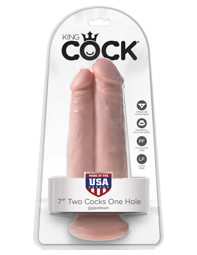 Two Cocks One Hole 18 cm - Naturlig