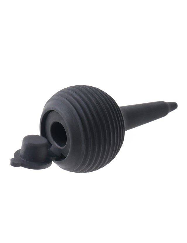 Sprudlende Dildo med Pung 25 cm - Naturlig Lys