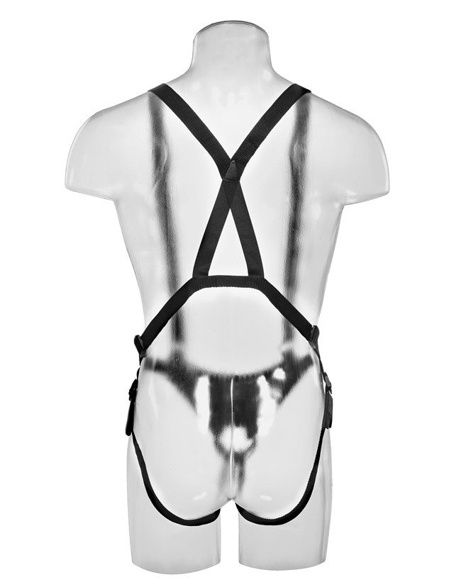 12" Hollow Strap-On Suspender System - Flesh