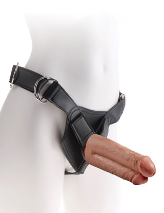 Two Cocks One Hole Strap-on 17.8 Cm - Solbrun