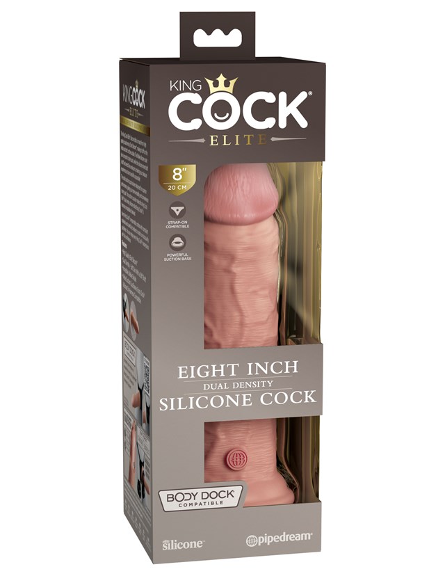 King Cock Elite 20CM Silicone Dual Density Cock - Light