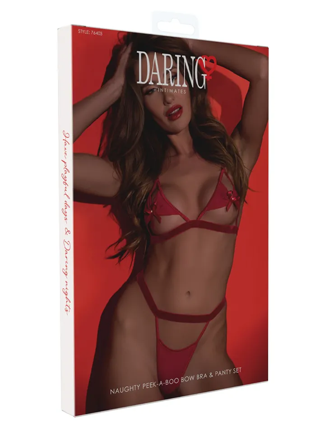 Peek-a-Boo Bow Bra & Panty Set