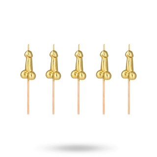 Penis Candles Gold 5-pack