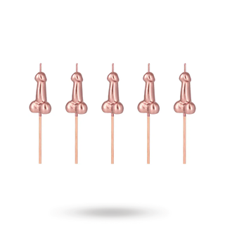 Penis Candles Rose Gold 5-pack