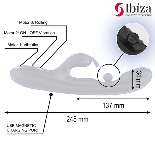 Powerful Rabbit Vibrator With Rolling Pearl