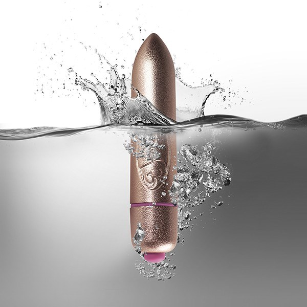 RO-80mm Precious Golden Passion Bullet Vibrator - 7 Vibrationer
