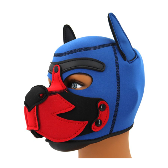 Puppy Fox Neoprene Hood Blue-Red