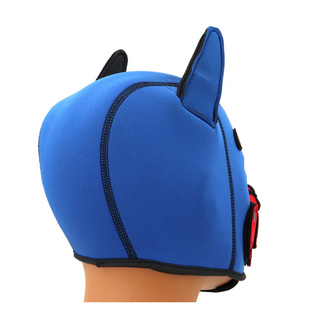 Puppy Fox Neoprene Hood Blue-Red