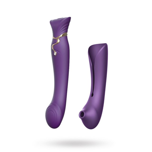 Queen G-punkts Vibrator med Pulse Wave og Sugefunktion - Lilla