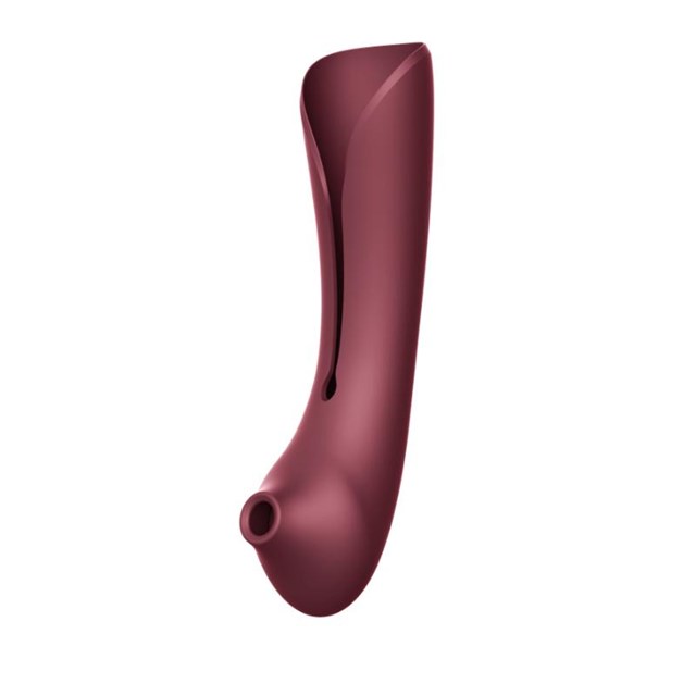 Queen G-punkts Vibrator med Pulse Wave og Sugefunktion - Bordeaux rød