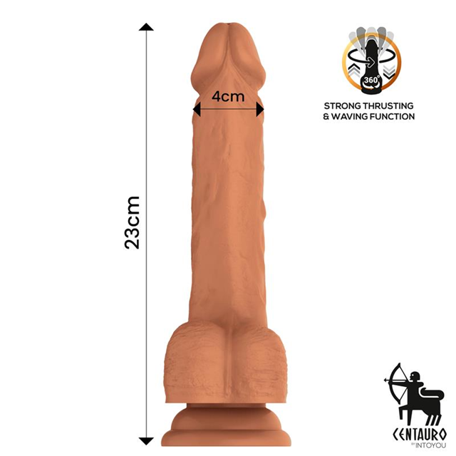 Quintus Thrusting, Waving & Vibration Dildo 23 cm