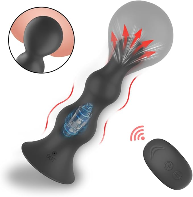 RC Vibrating Inflatable Anal Plug
