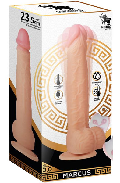 Realistic Vibrating Dildo With Remote Liquid Silicone 24cm