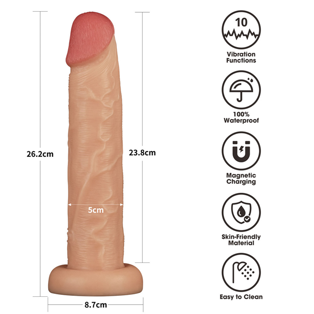 Realistic Vibrating Power Cock 26,2 cm