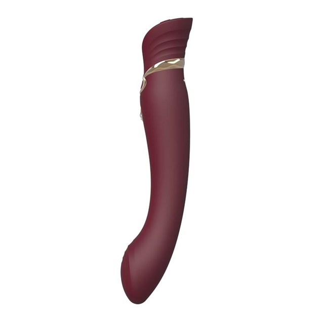 Queen G-punkts Vibrator med Pulse Wave og Sugefunktion - Bordeaux rød
