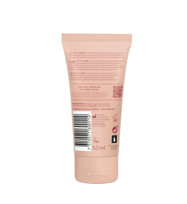 RFSU 37°C Lube – vandbaseret glidecreme med naturlig følelse 50 ml