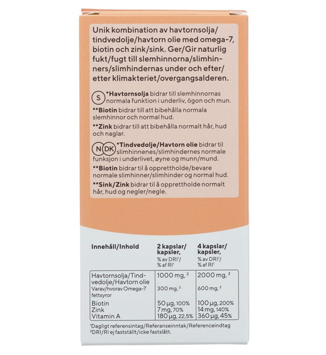 RFSU FemCare Moist & Skin 60 kapsler