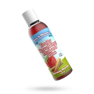 Fruity Strawberry Rhubarb Bliss - Massageolie Med Smag