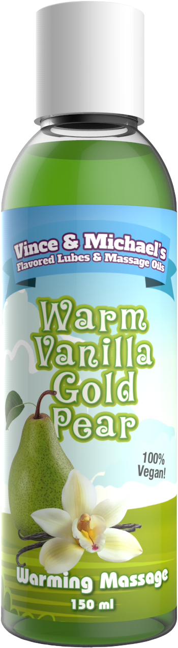 Warm Vanilla Gold Pear - Massageolie med Smag