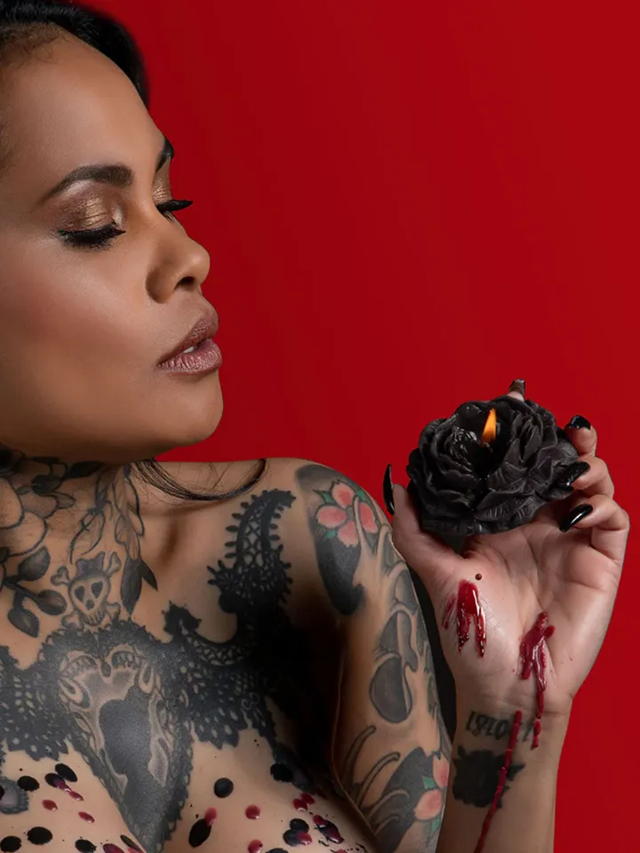 ROSE BONDAGE CANDLES - 2 STK
