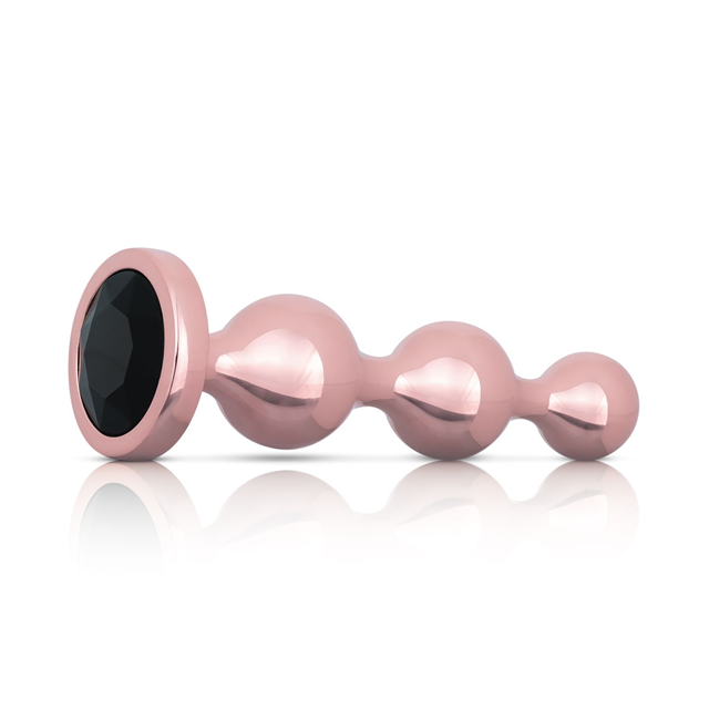 Rosy Gold Metal Butt Plug 3-pcs Set