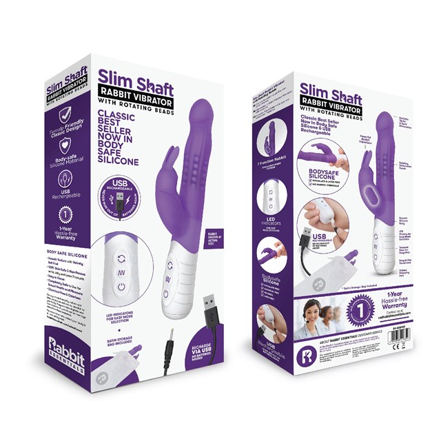 Rotating Beads Rabbit Purple - 7 Funktioner