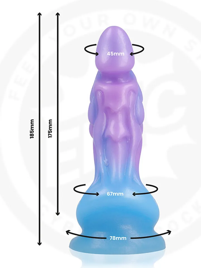 Sapphire Lunar Glow Dildo 18,5 cm