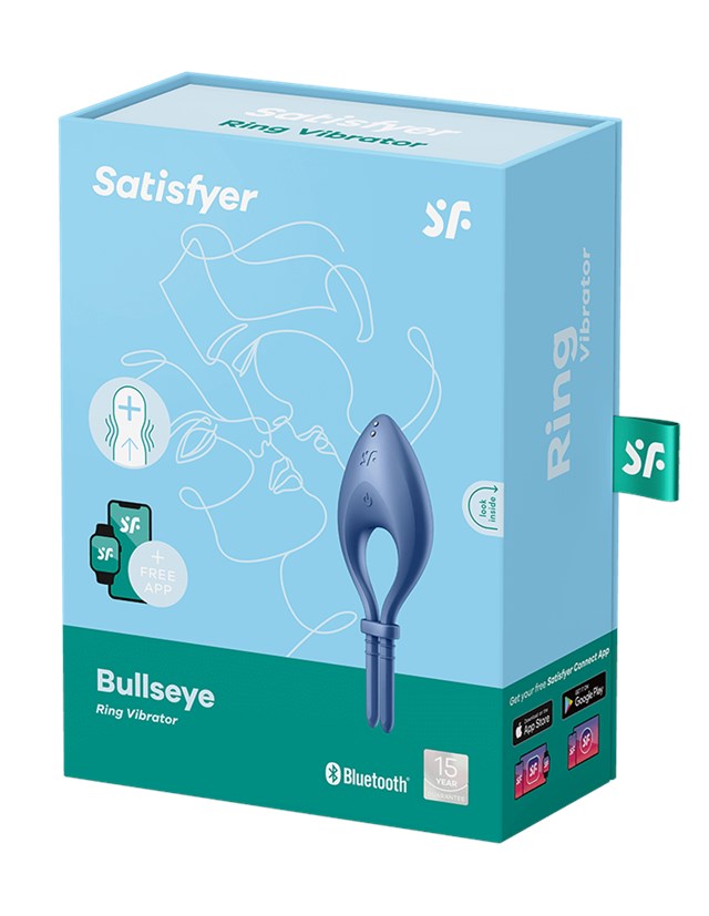 SATISFYER BULLSEYE COCKRING VIBRATOR - BLÅ