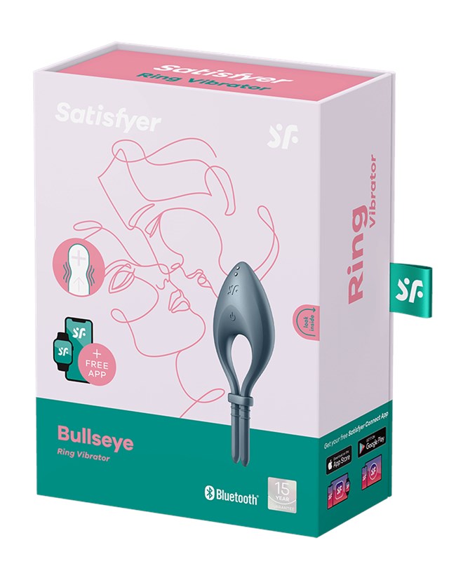 SATISFYER BULLSEYE COCKRING VIBRATOR - Mørkeblå
