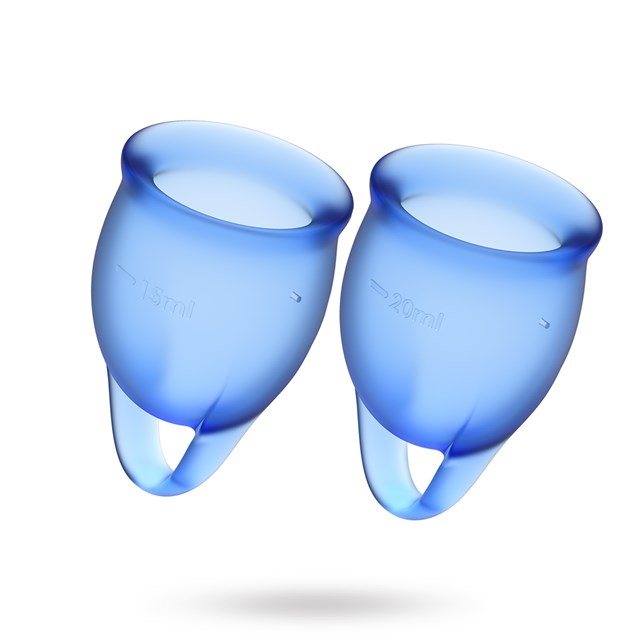 SATISFYER FEEL CONFIDENT MENSTRUATIONSKOP - BLÅ