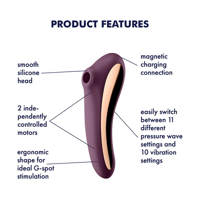 Satisfyer Dual Kiss - Wine Red