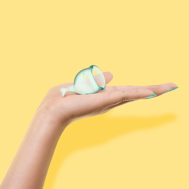 SATISFYER FEEL SECURE MENSTRUATIONSKOP - LYSEGRØN
