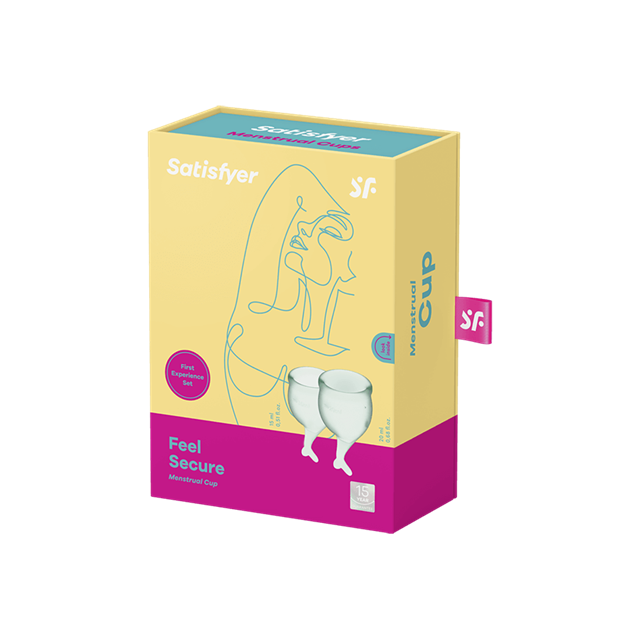 SATISFYER FEEL SECURE MENSTRUATIONSKOP - LYSEGRØN