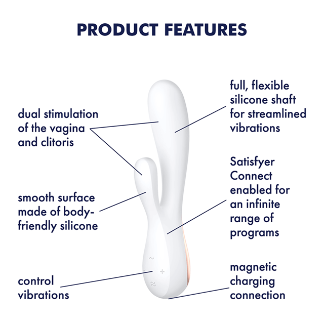 Mono Flex Rabbit Vibrator with App - White
