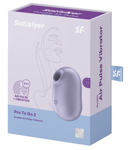 Satisfyer Pro To Go 2 Lufttryksvibrator - Lilla