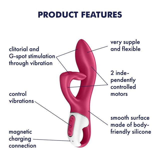 SATISFYER LOVE ME RABBITVIBRATOR - RØD