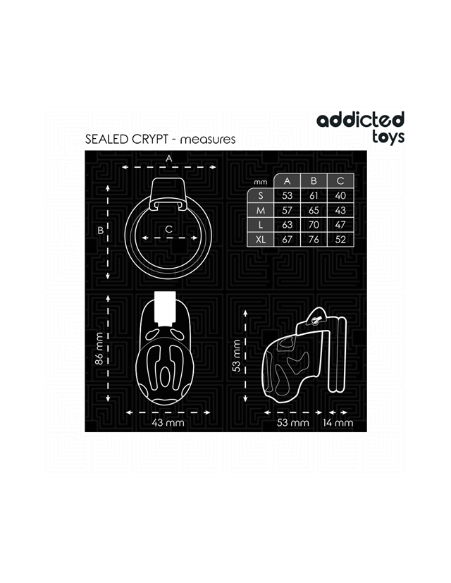 Sealed Crypt Penis Cage 8 cm