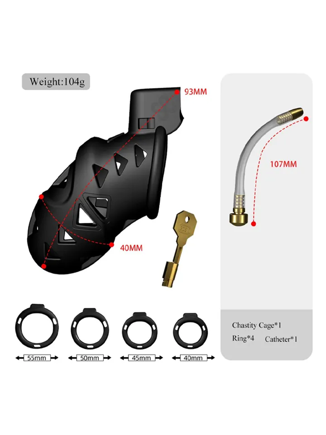 Sevanda Rattlesnake Chastity Cage Long