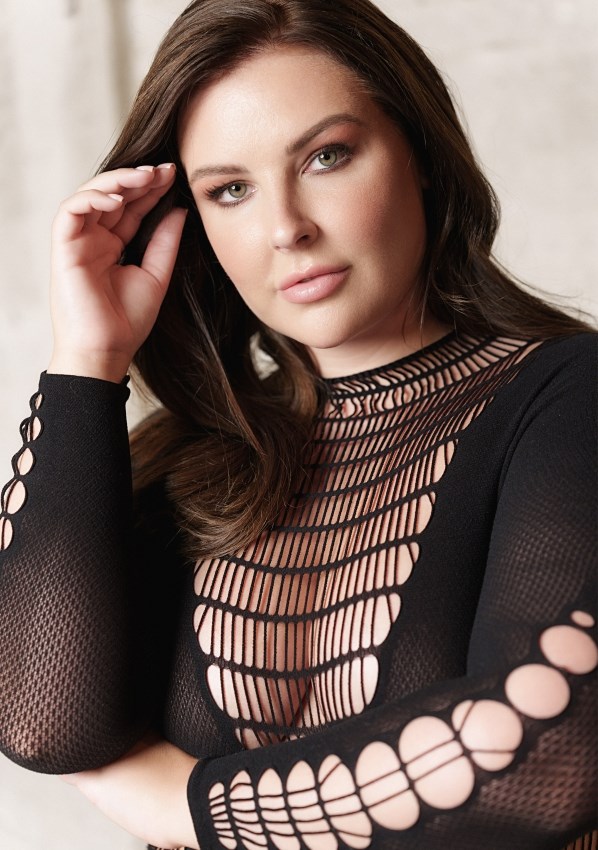 Kalyke XXIII - Sort Bodystocking plus size