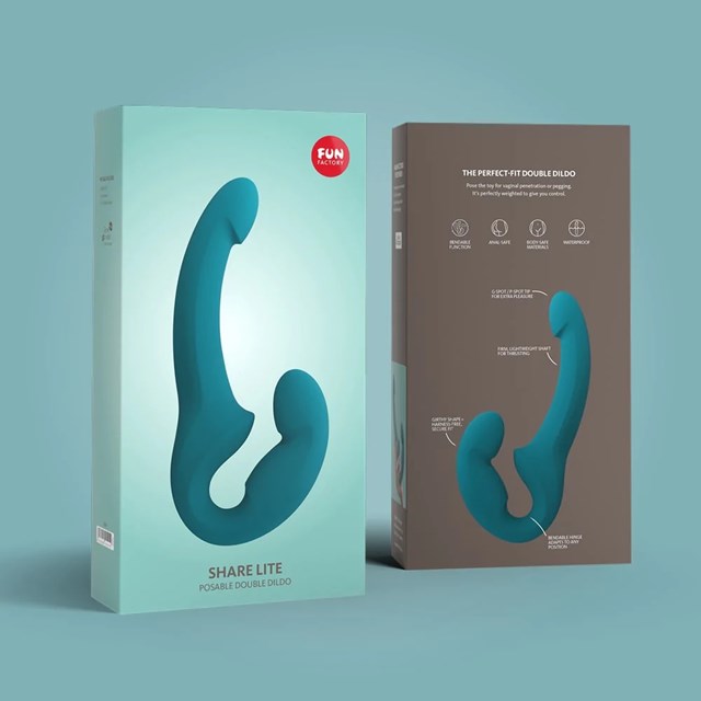 SHARE LITE - Dobbeltdildo - Deep Sea Blue