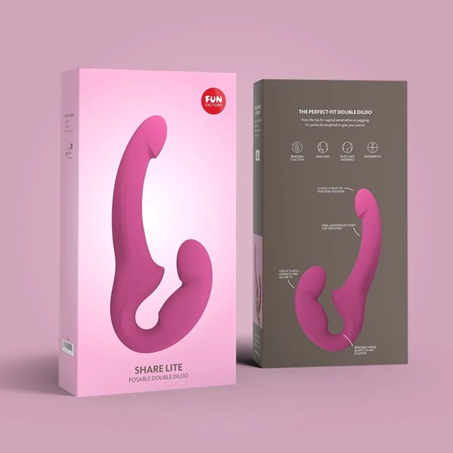 SHARE LITE - Dobbeltdildo - Blackberry