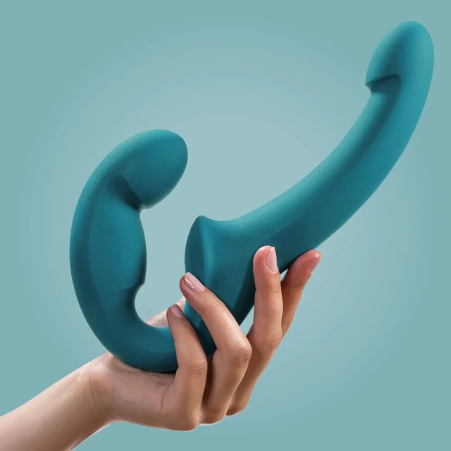 SHARE LITE - Dobbeltdildo - Deep Sea Blue
