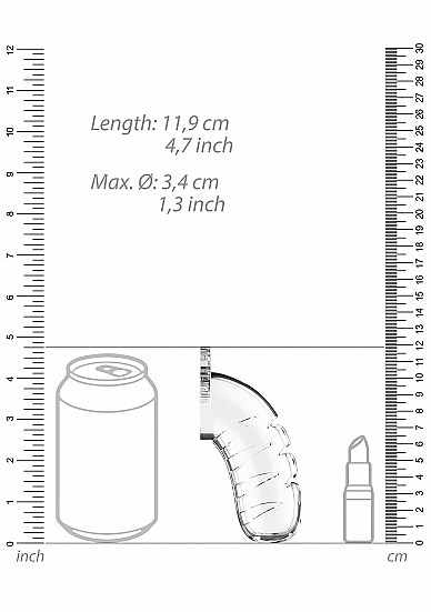 Model 16 - Chastity - 4.5" - Cage with Silicone Urethal Sounding