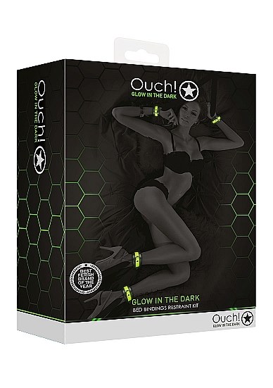 Bed Bindings Restraint Kit - Glow in the Dark