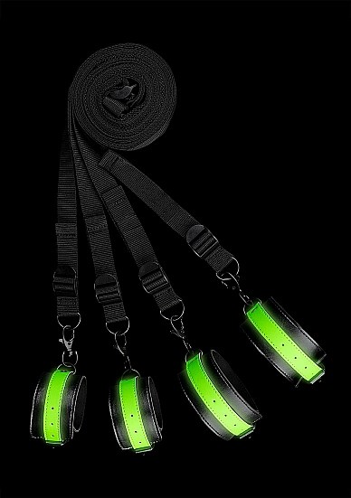 Bed Bindings Restraint Kit - Glow in the Dark