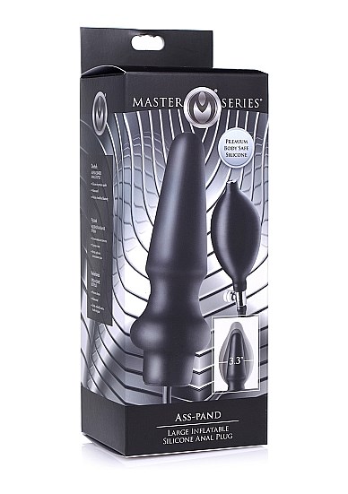 Ass-Pand Large Inflatable Silicone Anal Plug - Sort