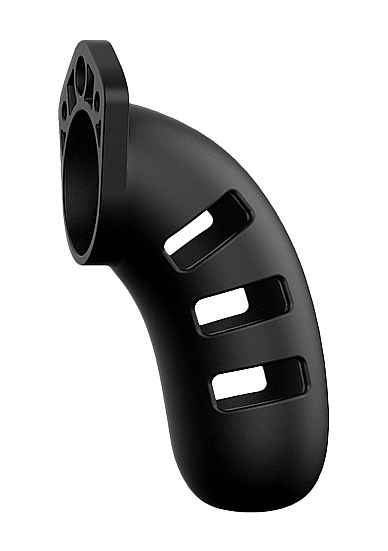 Model 21 - Chastity - 4.5"" - Silicone Cock Cage - Sort